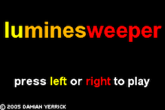 Luminesweeper (Homebrew) — Title screen
